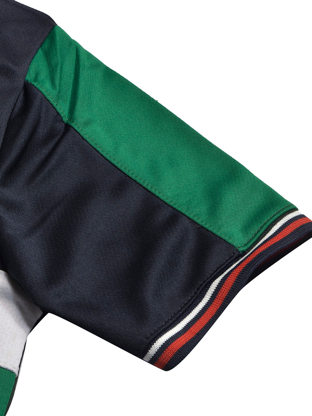 LV Summer Dry Fit Polo Shirt For Men-Navy with White & Green Panel-BE1394/BR13634