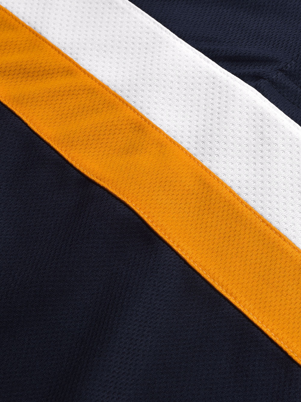 LV Summer Dry Fit Polo Shirt For Men-Navy with White & Orange Panels-BE1741/BR13922