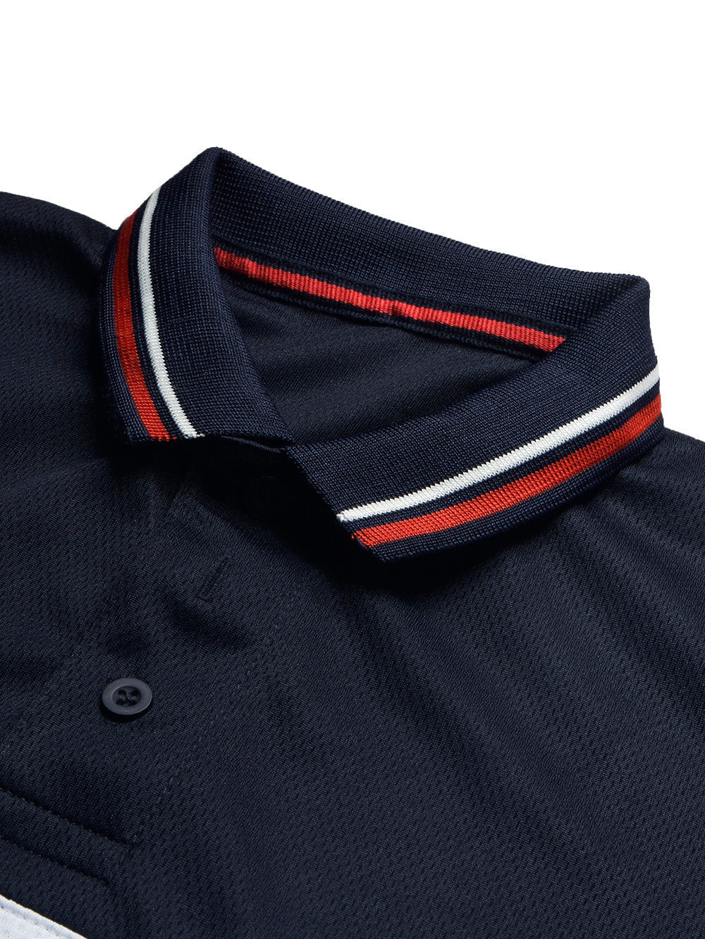 LV Summer Dry Fit Polo Shirt For Men-Navy with White & Sky Panel-BE1698/BR13913
