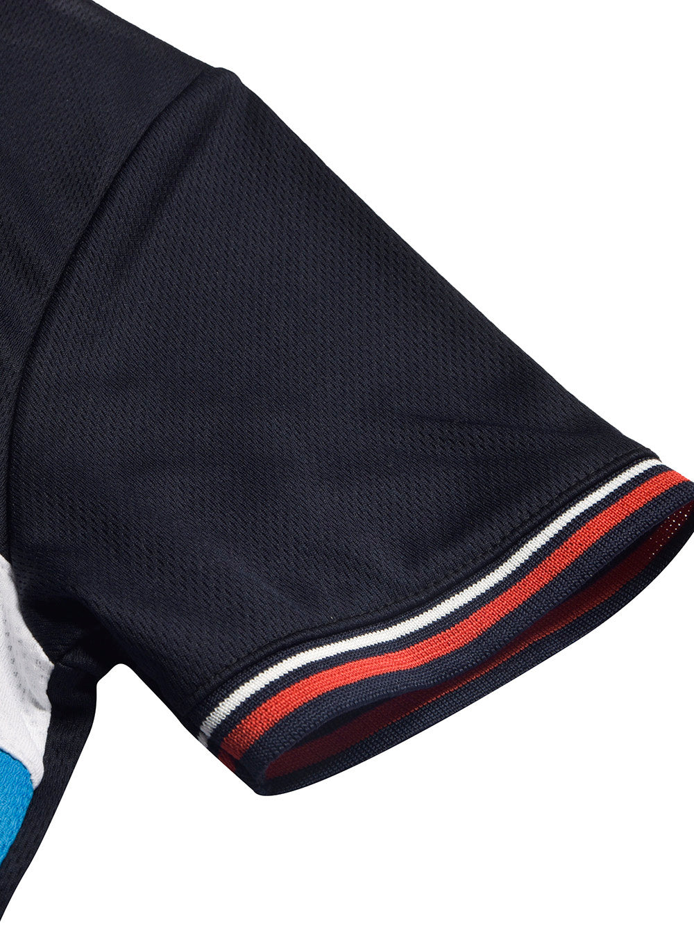 LV Summer Dry Fit Polo Shirt For Men-Navy with White & Sky Panel-BE1698/BR13913