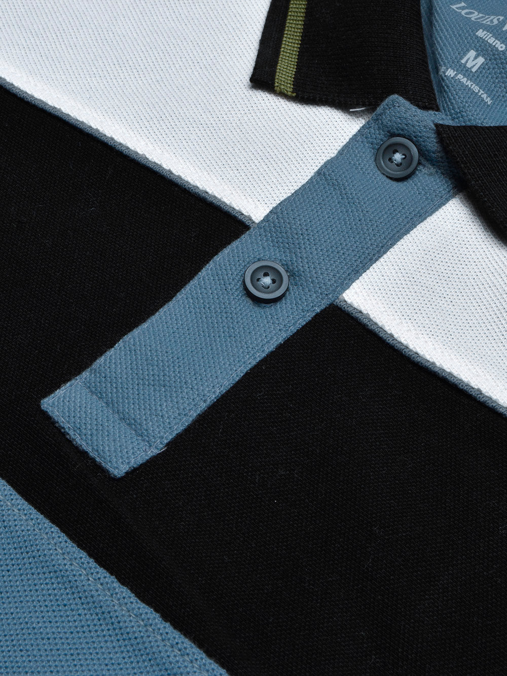 LV Summer Polo Shirt For Men-Bond Blue with White & Black Panel-BE808/BR13049