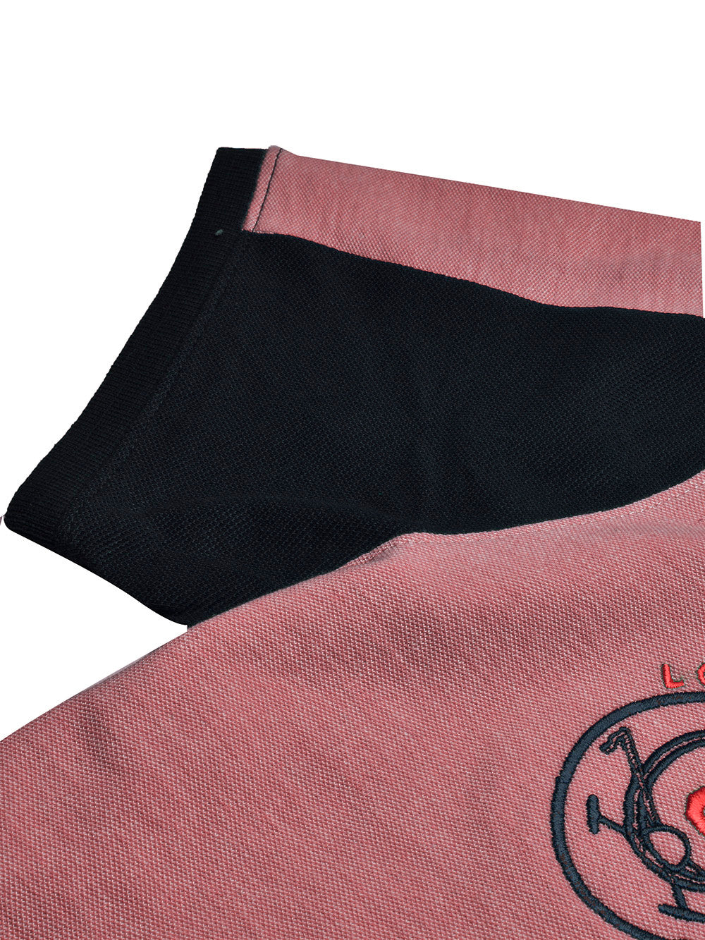 LV Summer Polo Shirt For Men-Dark Pink Melange & Dark Navy-BE857/BR13095