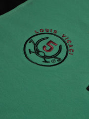 LV Summer Polo Shirt For Men-Light Cyan Green & Dark Navy-BE860