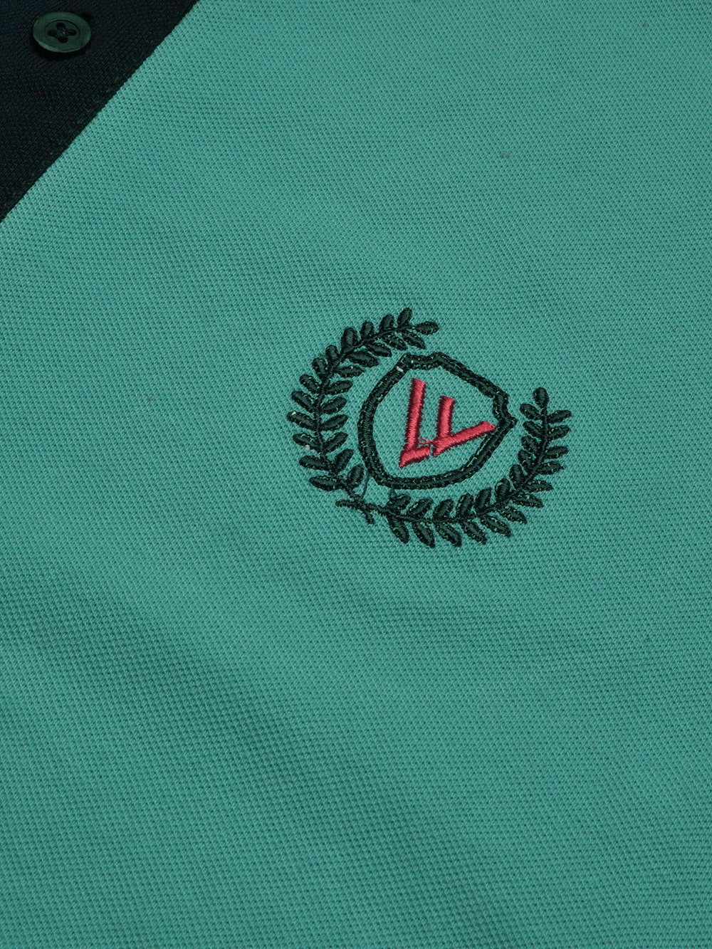 LV Summer Polo Shirt For Men-Light Cyan Green & Dark Navy-BE866