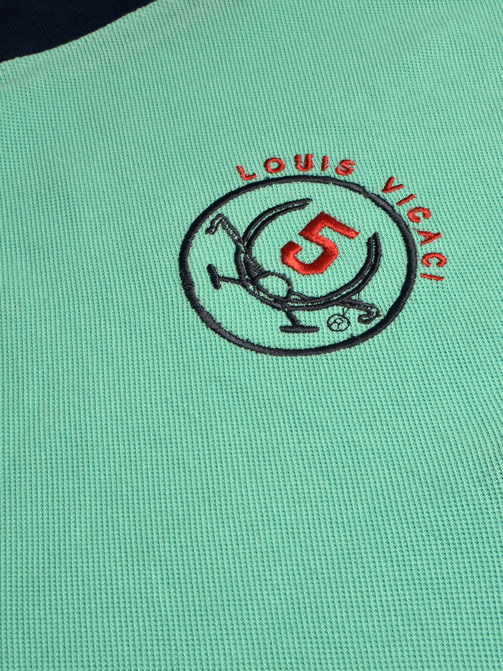 LV Summer Polo Shirt For Men-Light Green & Dark Navy-BE851