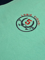 LV Summer Polo Shirt For Men-Light Green & Dark Navy-BE851