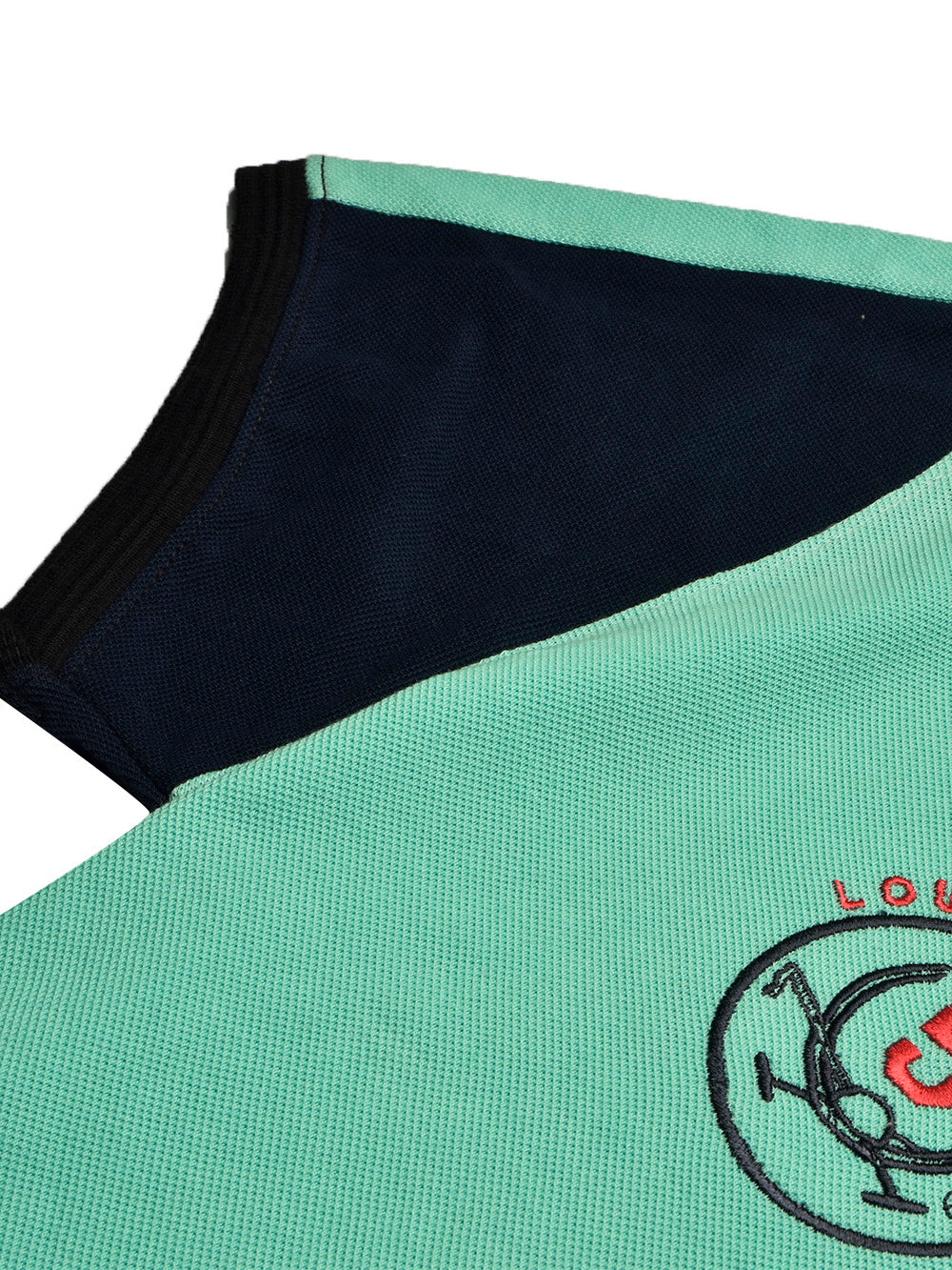 LV Summer Polo Shirt For Men-Light Green & Dark Navy-BE851