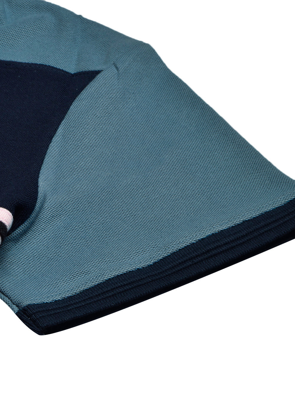 LV Summer Polo Shirt For Men-Pink with Navy & Bond Blue Panel-BE879/BR13117