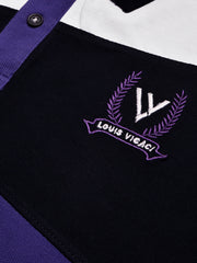 LV Summer Polo Shirt For Men-Purple Blue with White & Navy Panel-BE839/BR13079
