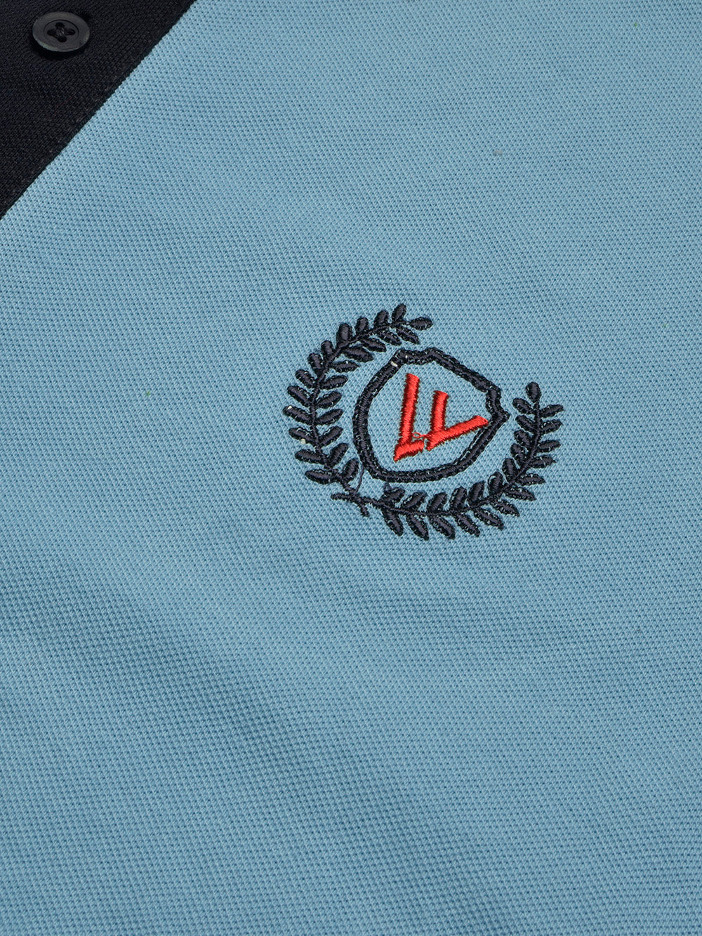 LV Summer Polo Shirt For Men-Sky & Dark Navy-BE859