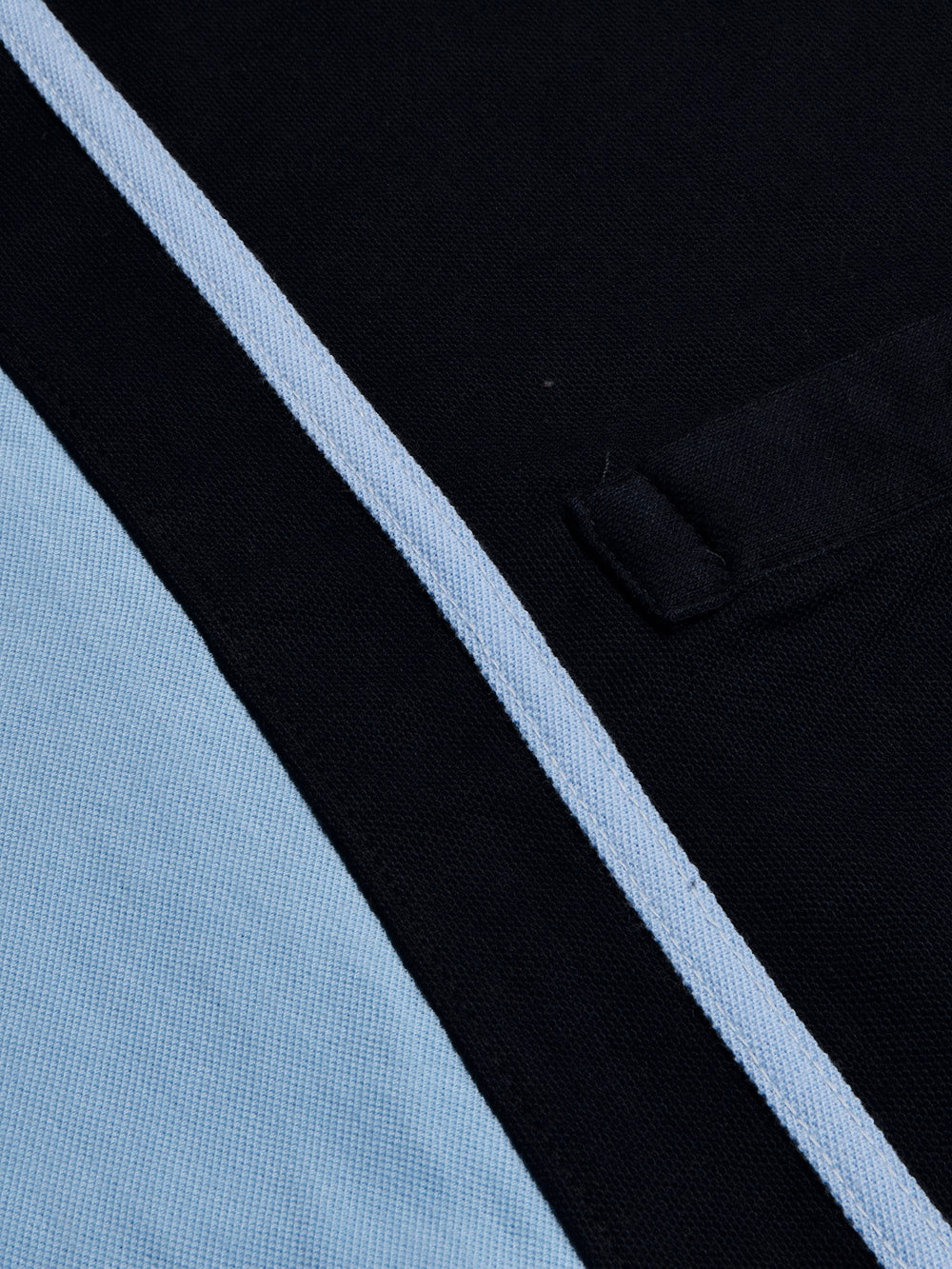 LV Summer Polo Shirt For Men-Sky with Navy & Off White Panel-BE875/BR13113