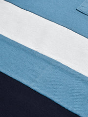 LV Summer Polo Shirt For Men-Slate Blue with White & Navy Panel-BE872/BR13111