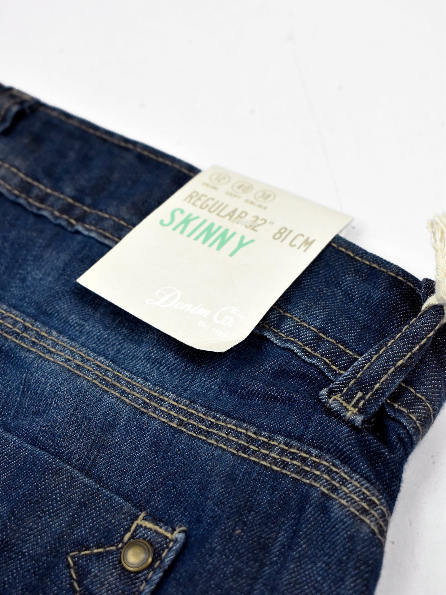 F&F Straight Fit Non Stretch Denim For Ladies-Dark Blue Faded-SP2567