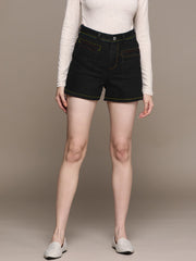 Levi's Denim Short For Ladies-Black-BE1289