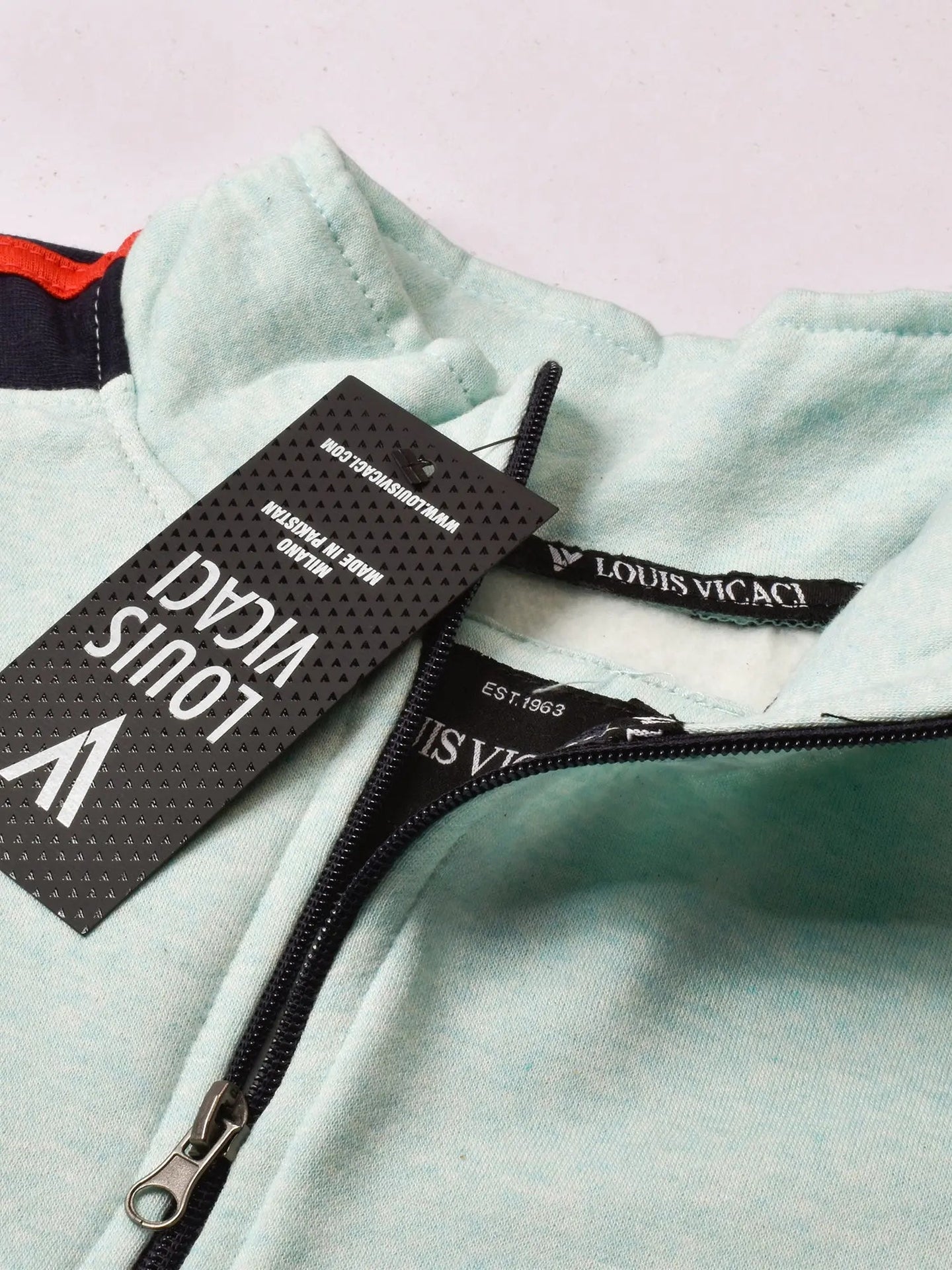 Louis Vicaci Fleece Zipper Tracksuit For Ladies Green Melange with Black Stripe-RT2121