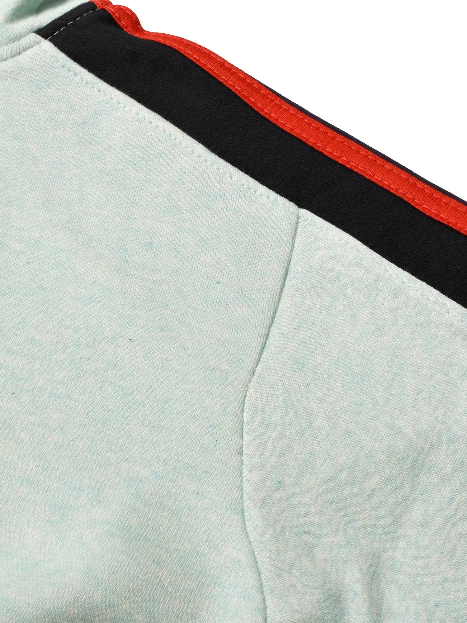 Louis Vicaci Fleece Zipper Tracksuit For Ladies Green Melange with Black Stripe-RT2121