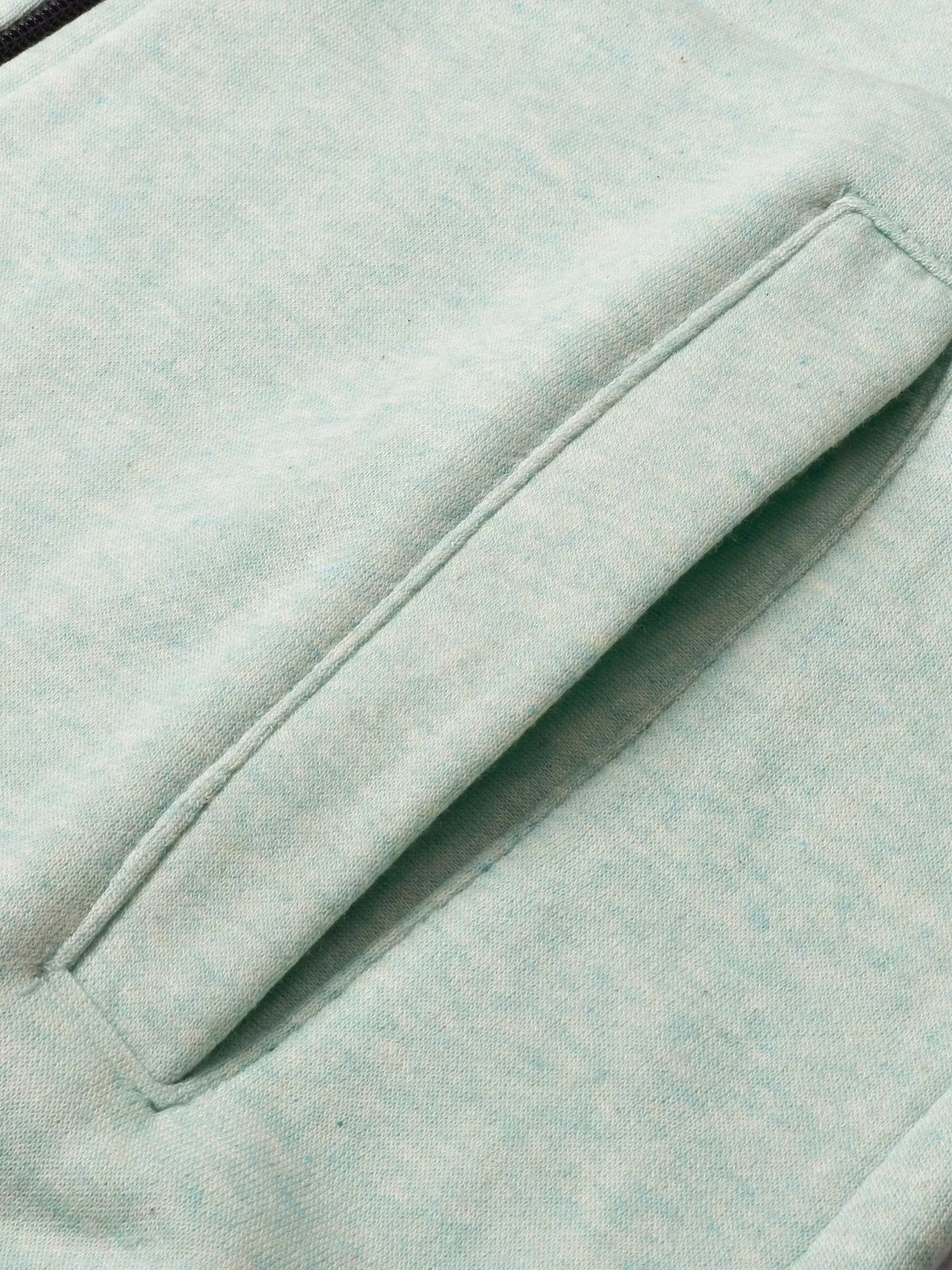 Louis Vicaci Fleece Zipper Tracksuit For Ladies Green Melange with Black Stripe-RT2121
