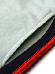 Louis Vicaci Fleece Zipper Tracksuit For Ladies Green Melange with Black Stripe-RT2121