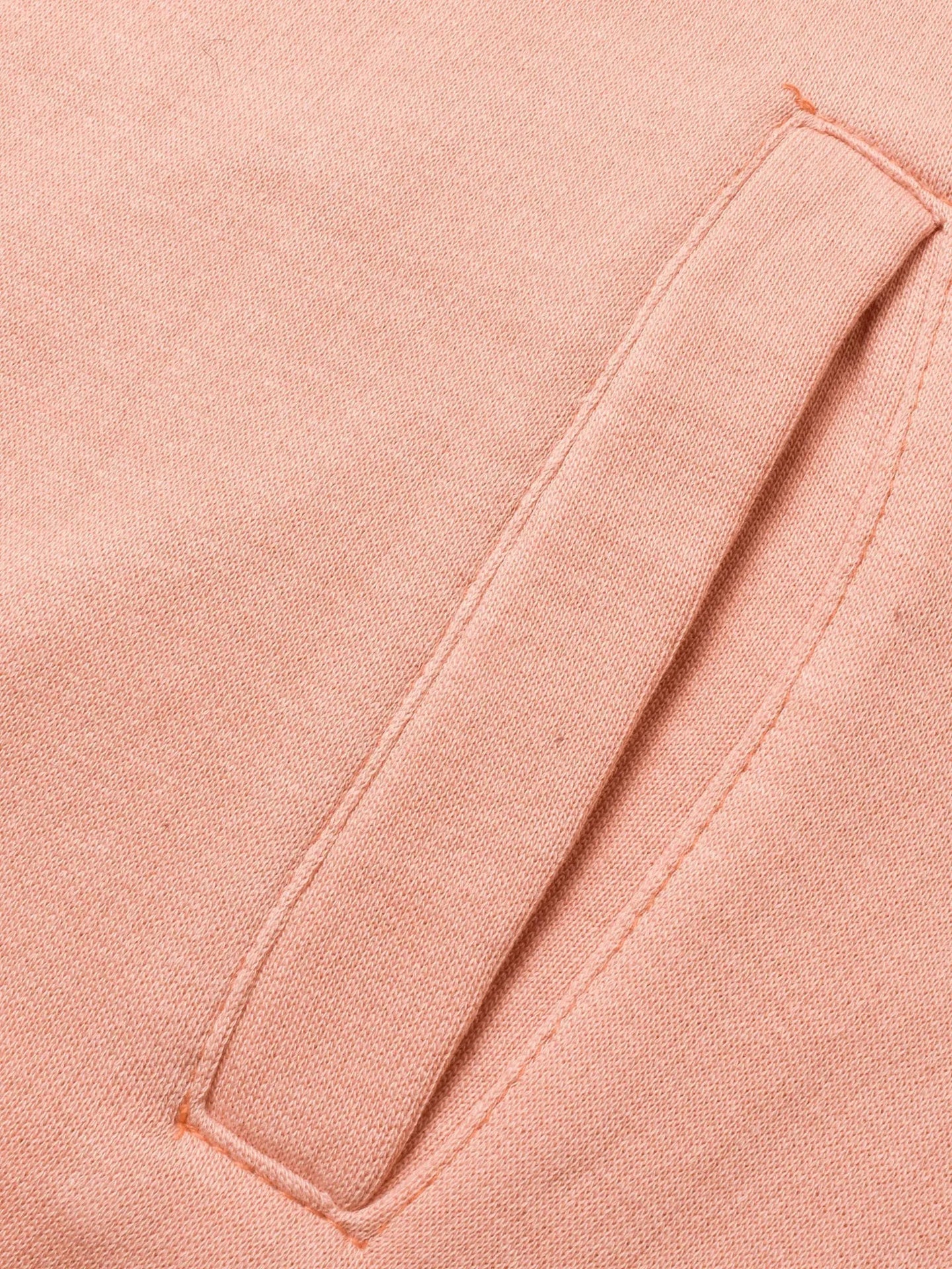 Louis Vicaci Fleece Zipper Tracksuit For Ladies Light Peach with Black Stripe-RT2119