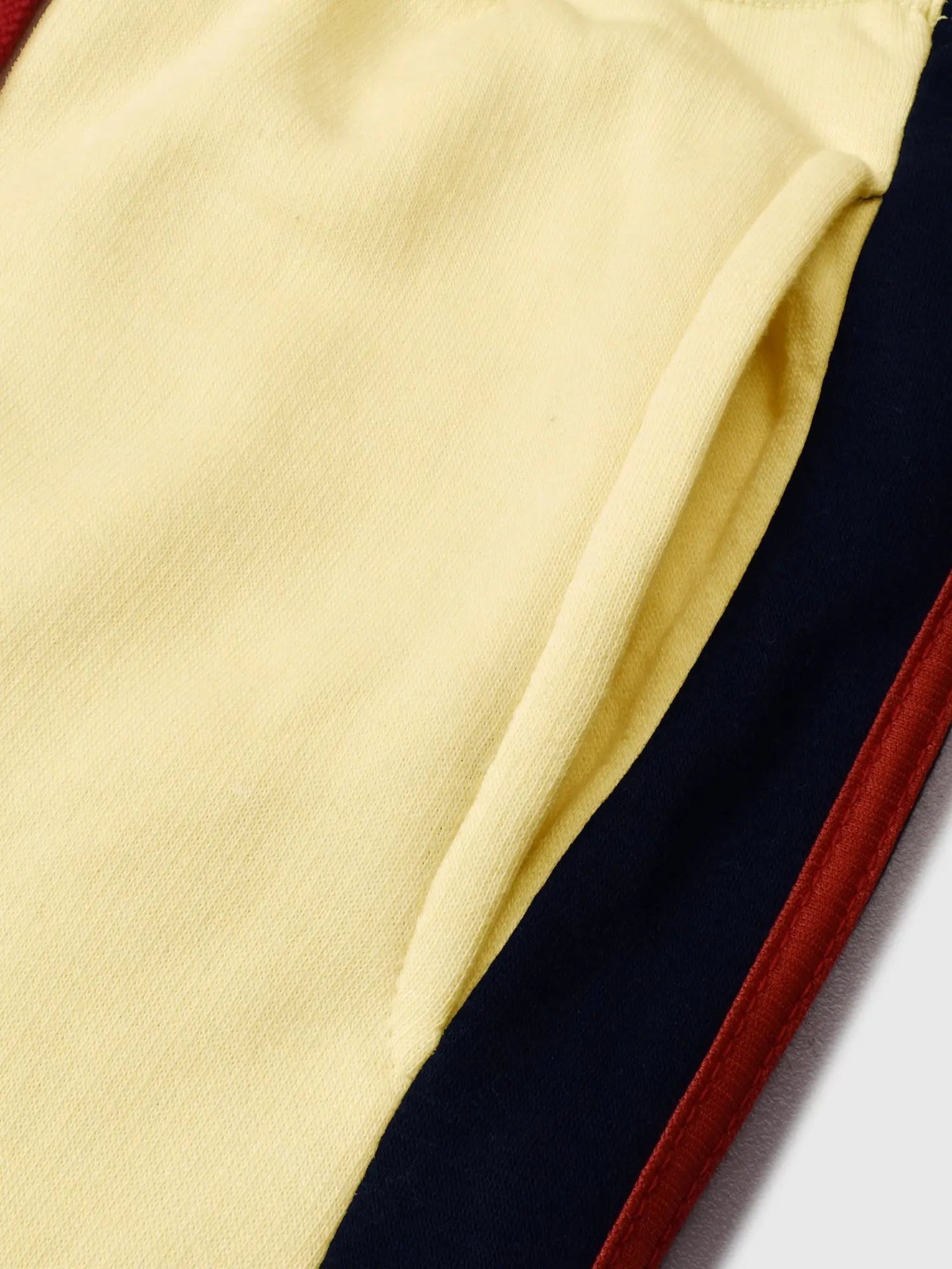 Louis Vicaci Fleece Zipper Tracksuit For Ladies Yellow with Navy-Stripe-SP292/RT2127