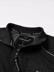 Louis Vicaci Fleece Zipper Tracksuit For Men Charcoal Melange-RT2124