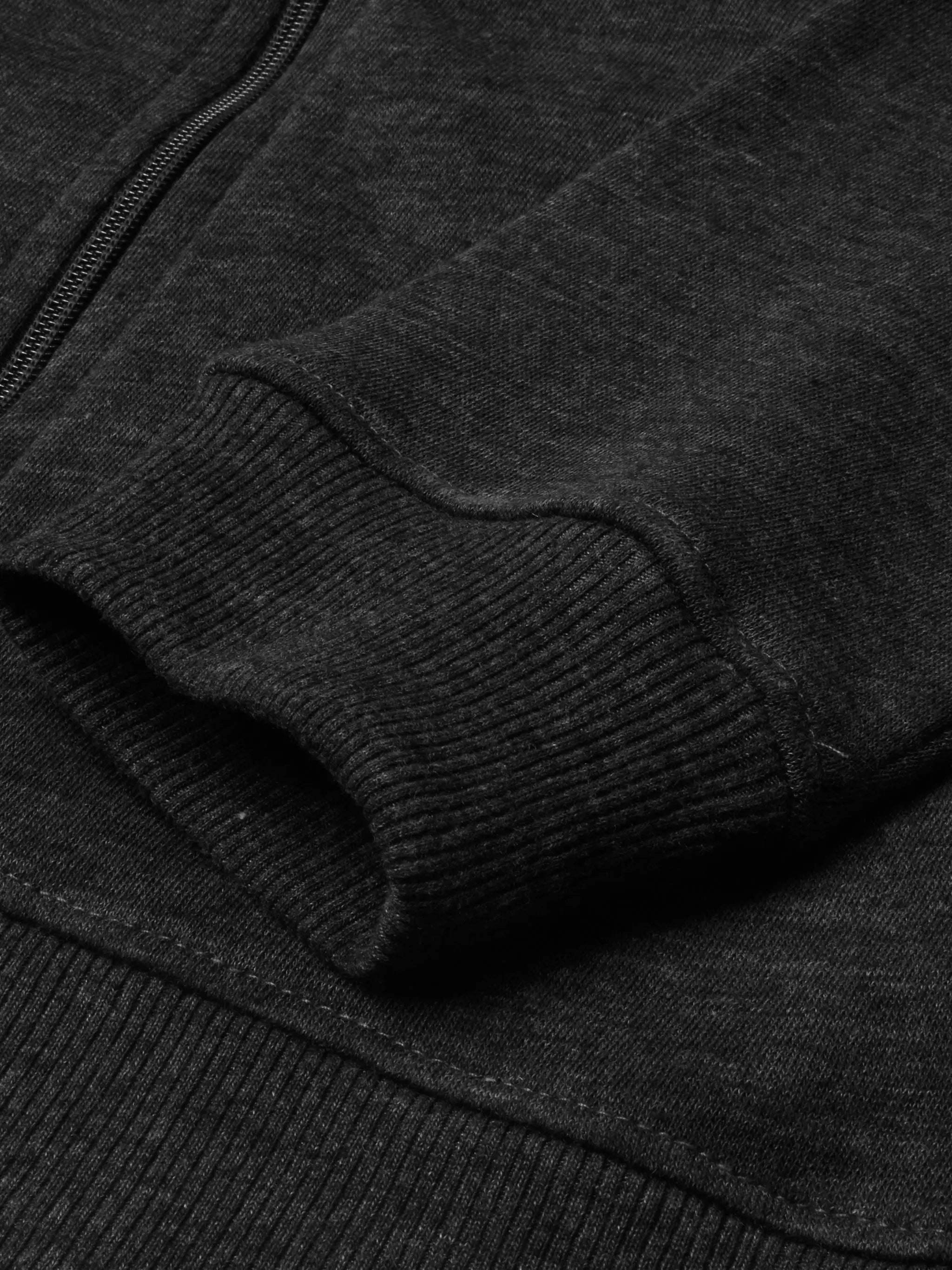 Louis Vicaci Fleece Zipper Tracksuit For Men Charcoal Melange-RT2124