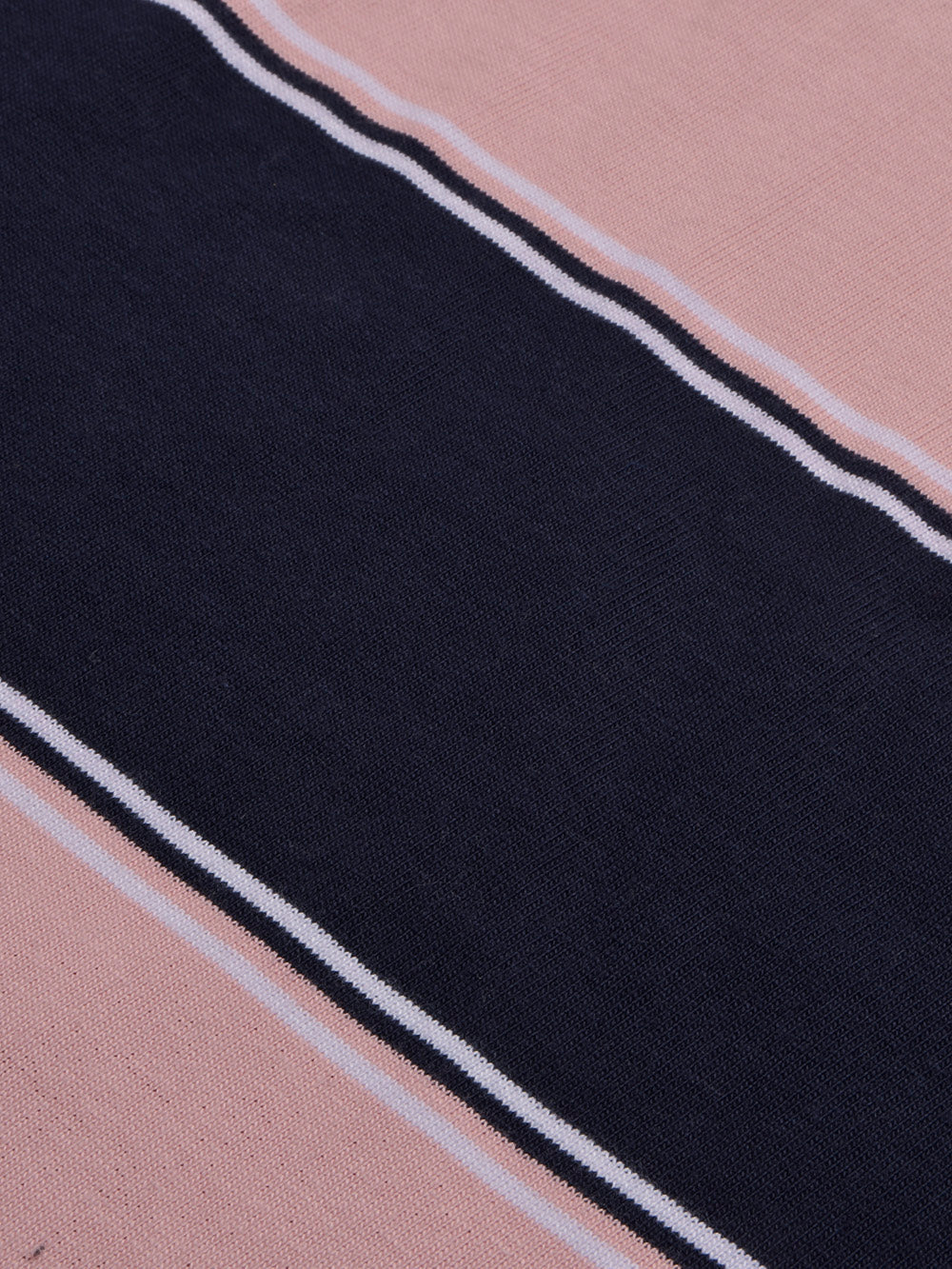 Louis Vicaci Long Sleeve Polo Shirt For Kids-Dark Navy with Pink Stripe-BE946