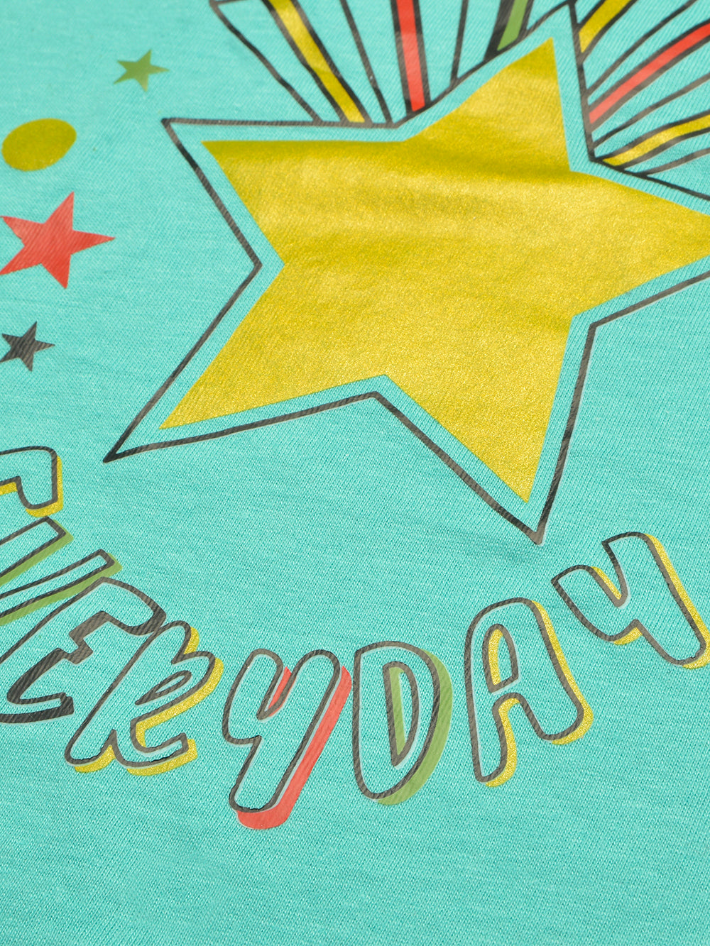 Louis Vicaci Single Jersey Tee Shirt For Kids-Cyan-BE1180/BR13421