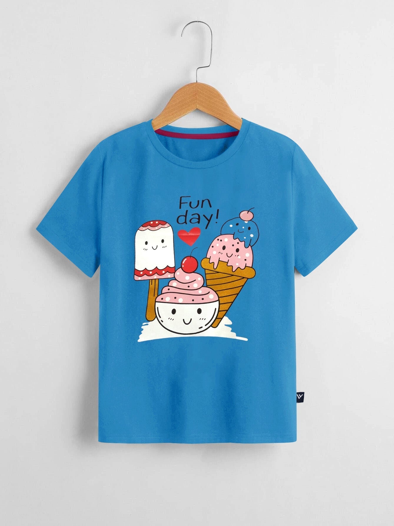 Louis Vicaci Single Jersey Tee Shirt For Kids-Dark Cyan-BE842/BR13081