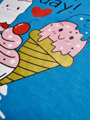 Louis Vicaci Single Jersey Tee Shirt For Kids-Dark Cyan-BE842/BR13081