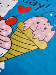 Louis Vicaci Single Jersey Tee Shirt For Kids-Dark Cyan-BE842/BR13081