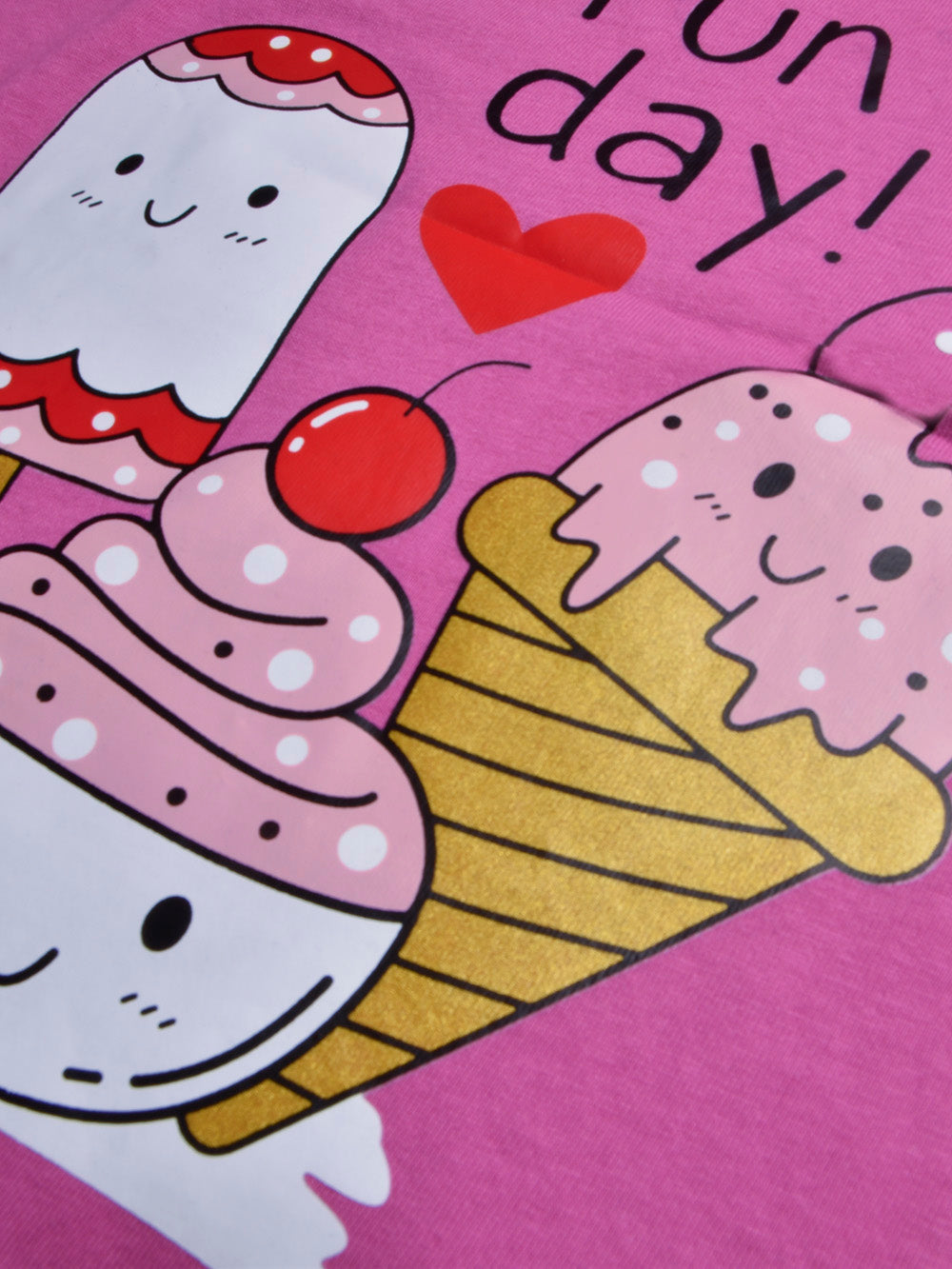 Louis Vicaci Single Jersey Tee Shirt For Kids-Magenta-BE841/BR13080