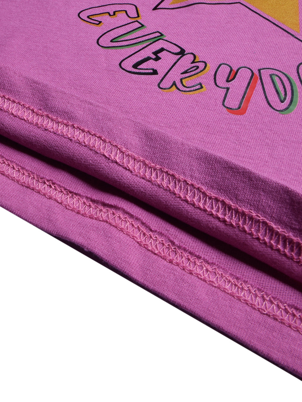 Louis Vicaci Single Jersey Tee Shirt For Kids-Magenta-BE843/BR13082