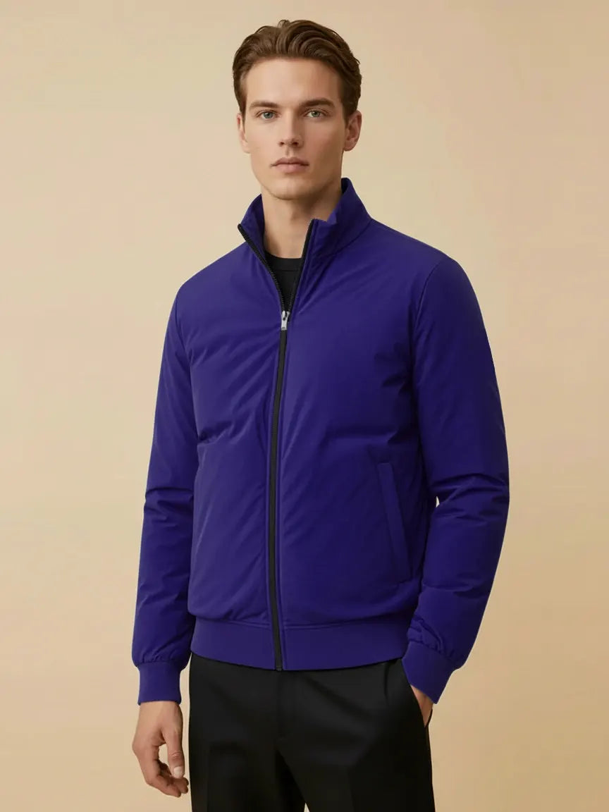 Payper Winter Zipper Mockneck Jacket For Men-Royal Blue-PH11