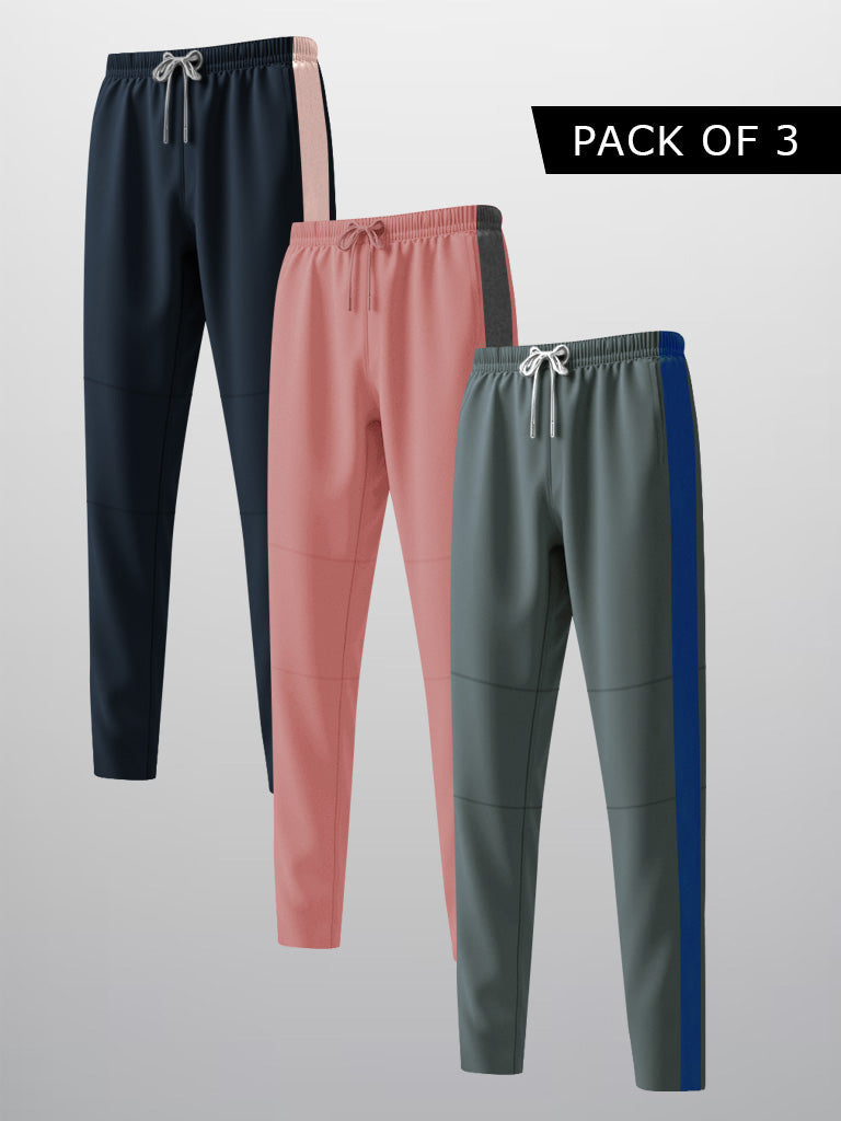 Pack Of 3 Slim Fit Single Jeresy Trouser Pent For Men-BE3339/BR15779