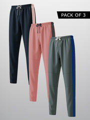 Pack Of 3 Slim Fit Single Jeresy Trouser Pent For Men-BE3345/BR15785