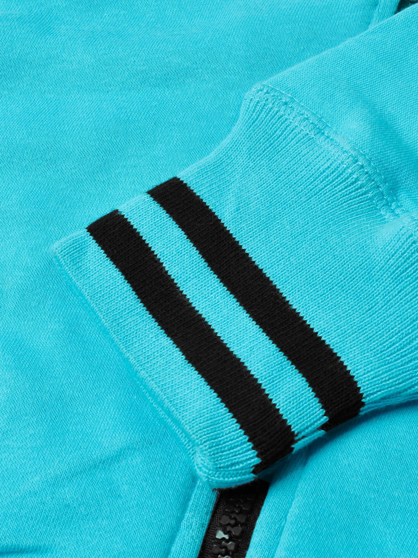 NK Fleece Zipper Mock Neck Jacket For Men Cyan Blue-SP314/RT2131