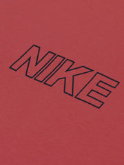 NK Fleece Funky Style Sweatshirt For Men-Coral Red with Black-BE2364