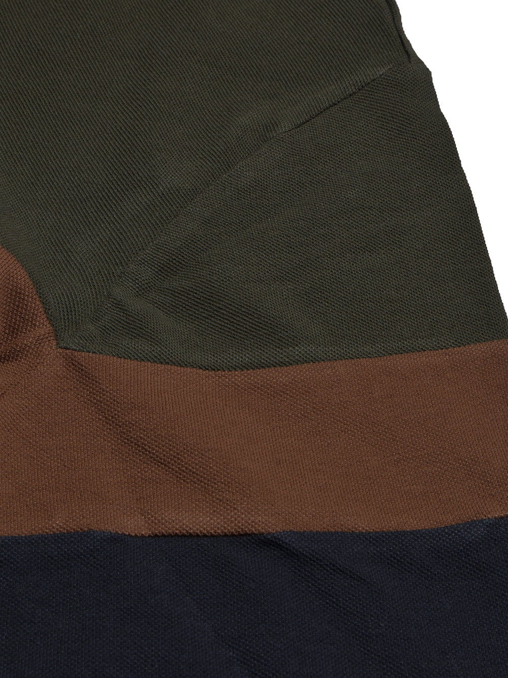 NXT Long Sleeve Polo Shirt For Men-Navy with Green & Brown-BE1048