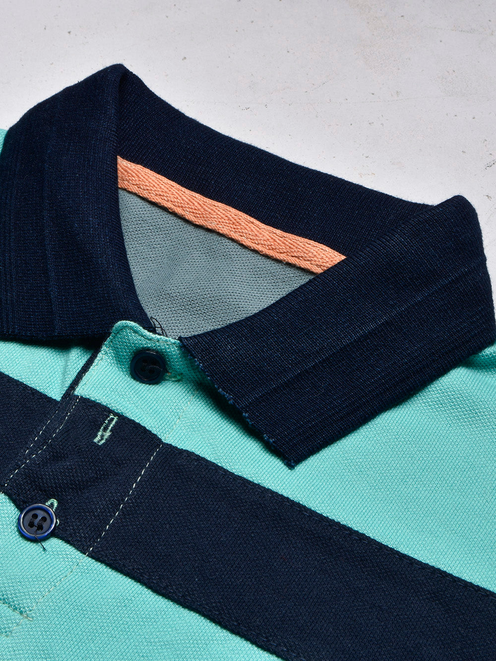 NXT Summer Polo Shirt For Men-Cyan Green with Grey & Navy-BE800/BR13041