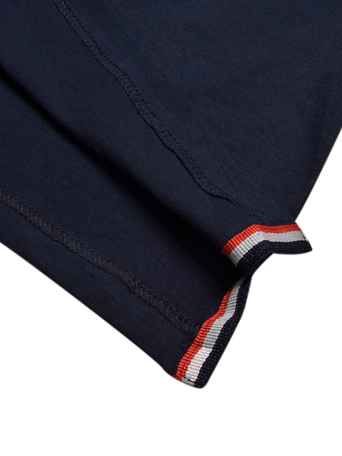 NXT Summer Polo Shirt For Men-Dark Navy With Black & White Stripe-BE707/BR12960