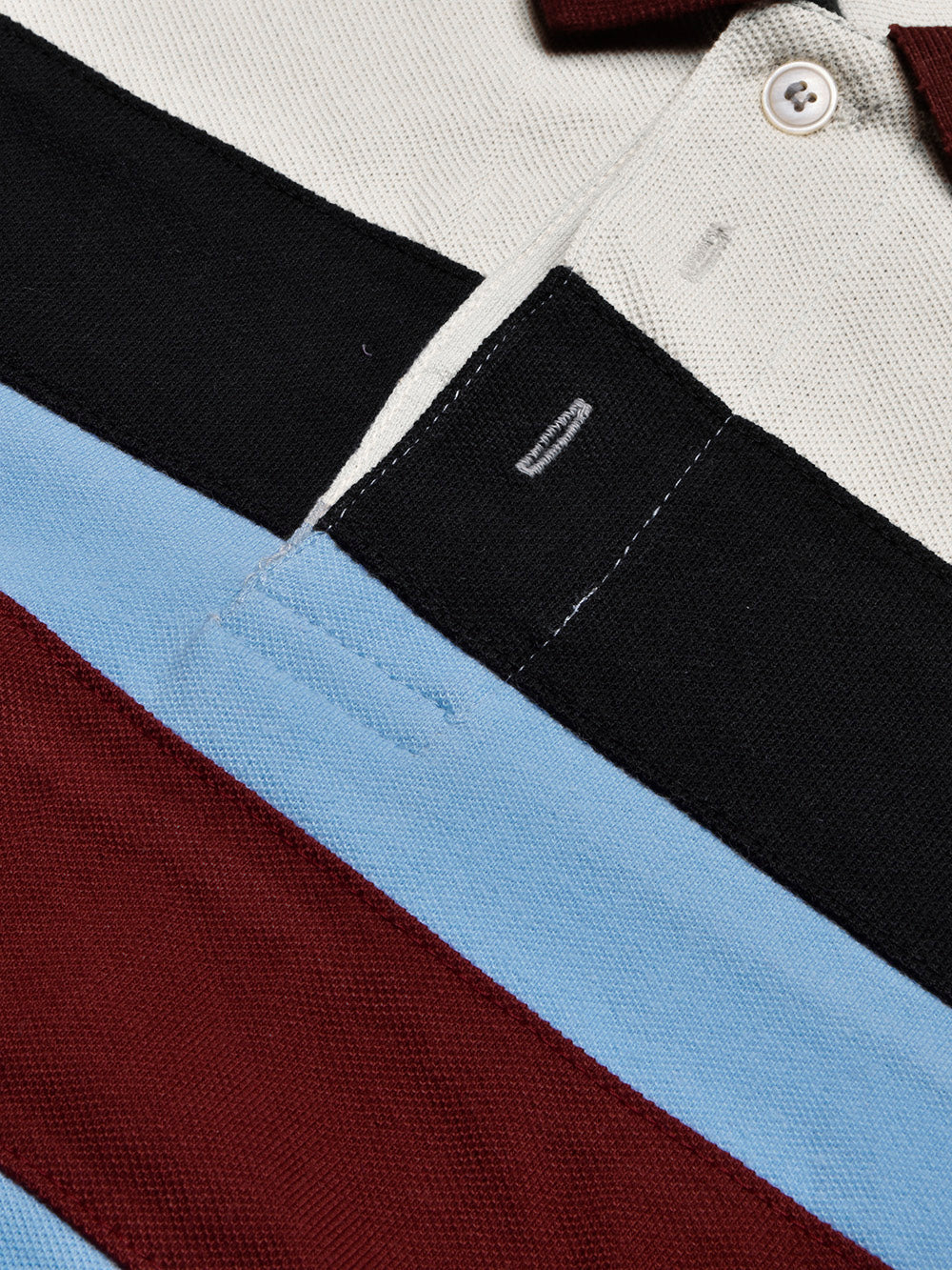 NXT Summer Polo Shirt For Men-Light Grey with Sky & Maroon-BE816/BR13057