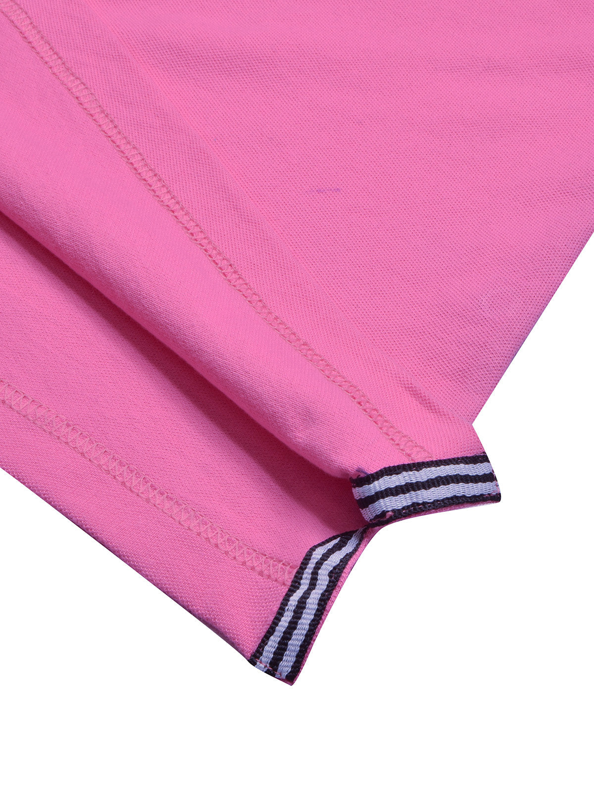 NXT Summer Polo Shirt For Men-Pink with Navy & Red Stripe-BE757/BR13004