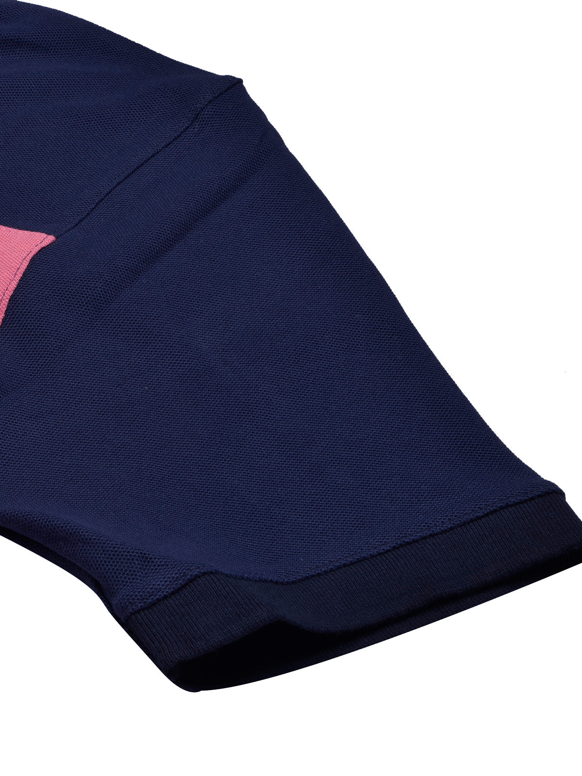 NXT Summer Polo Shirt For Men-Pink with Navy & Red Stripe-BE757/BR13004