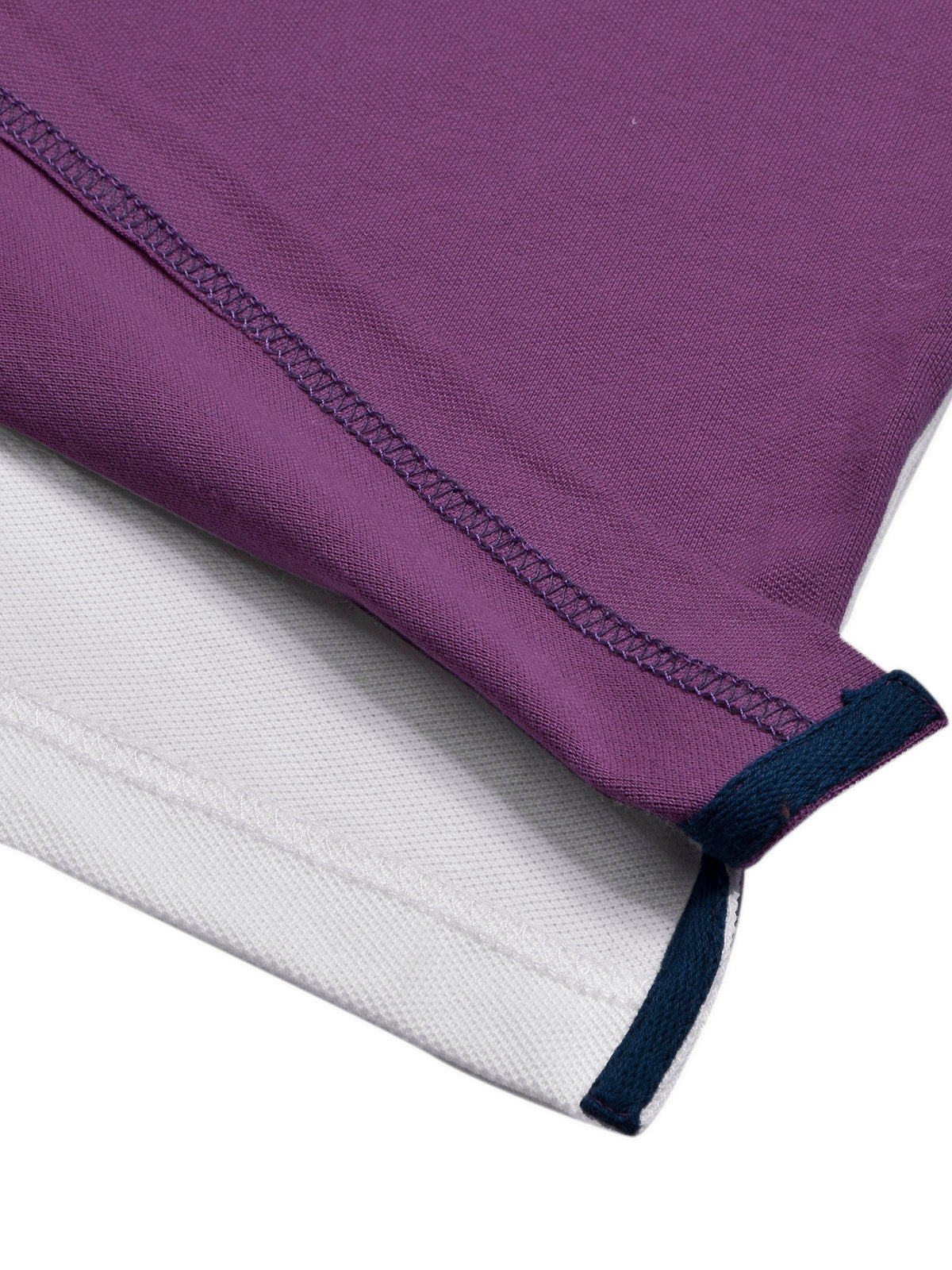 NXT Summer Polo Shirt For Men-Purple with Navy & White Stripe-BE723/BR12975