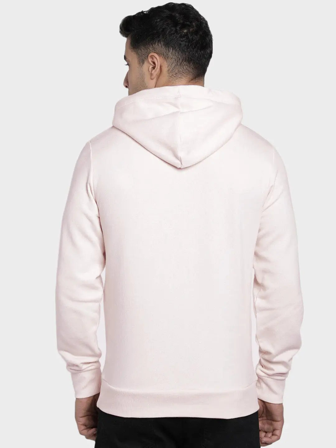 Wound UP Fleece Pullover Hoodie For Men-Light Pink-SP328