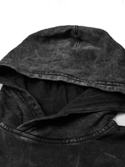 Next Terry Fleece Pullover Hoodie For Ladies Black Faded-SP415