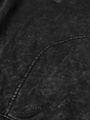 Next Terry Fleece Pullover Hoodie For Ladies Black Faded-SP415