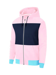 Next Terry Fleece Zipper Hoodie For Men Light Pink & Navy Panel-SP591