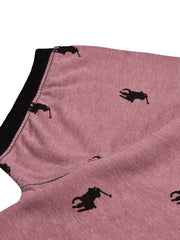 PRL Summer Polo Shirt For Men-Carrot Red Melange-BE770/BR13017